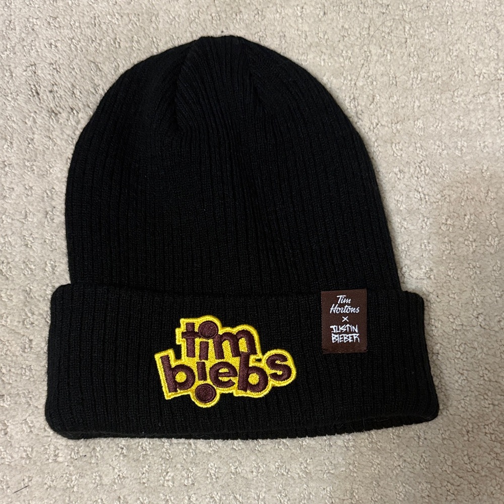 Black Tim Biebs Beanie